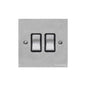 Victorian Elite Range Satin Chrome Switches & Sockets, R03 - 2 Gang Rocker Switch by Heritage Brass By M-Marcus