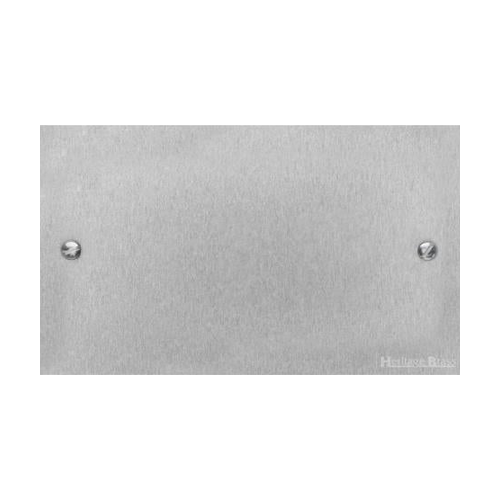 Victorian Elite Range Satin Chrome Switches & Sockets, R03 - Double Blank Plate by Heritage Brass By M-Marcus