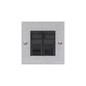 Victorian Elite Range Satin Chrome Switches & Sockets, R03 - 2 Gang Secondary Line Socket by Heritage Brass By M-Marcus
