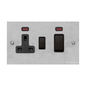 Victorian Elite Range Satin Chrome Switches & Sockets, R03 - 45A Cooker Unit + 13A Socket by Heritage Brass By M-Marcus