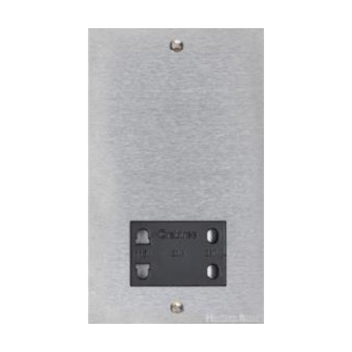 Victorian Elite Range Satin Chrome Switches & Sockets, R03 - Shaver Socket Output Voltage 110/240V by Heritage Brass By M-Marcus