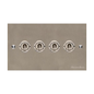 Victorian Elite Range Satin Nickel Switches & Sockets, R05 - 4 Gang Toggle Switch by Heritage Brass By M-Marcus