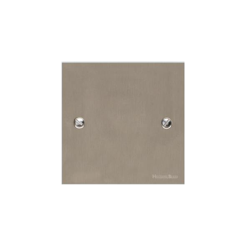 Victorian Elite Range Satin Nickel Switches & Sockets, R05 - Single Blank Plate by Heritage Brass By M-Marcus