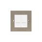 Victorian Elite Range Satin Nickel Switches & Sockets, R05 - 2 Gang Master Line Socket by Heritage Brass By M-Marcus