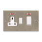 Victorian Elite Range Satin Nickel Switches & Sockets, R05 - 45A Cooker Unit + 13A Socket by Heritage Brass By M-Marcus