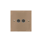 Victorian Elite Range Antique Brass Switches & Sockets, R91 - 2 Gang TV Coaxial Socket by Heritage Brass By M-Marcus