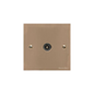 Victorian Elite Range Antique Brass Switches & Sockets, R91 - 1 Gang Isolated TV Coaxial Socket by Heritage Brass By M-Marcus
