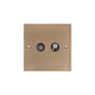 Victorian Elite Range Antique Brass Switches & Sockets, R91 - TV/Satellite Socket by Heritage Brass By M-Marcus