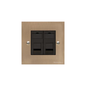Victorian Elite Range Antique Brass Switches & Sockets, R91 - 2 Gang Master Line Socket by Heritage Brass By M-Marcus