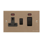 Victorian Elite Range Antique Brass Switches & Sockets, R91 - 45A Cooker Unit + 13A Socket by Heritage Brass By M-Marcus