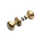 Victoria Rim Door Knob - Antique Brass