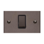 Stylist Bronze Raised Plate Range Switches & Sockets, RL9 - 1 Gang Intermediate Rocker Switch by Heritage Brass By M-Marcus