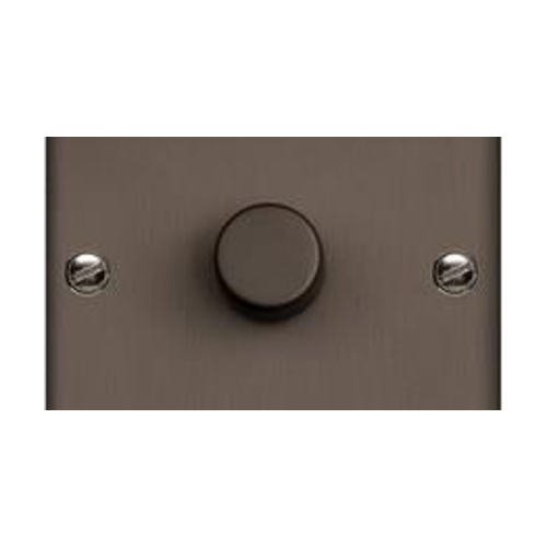 Stylist Bronze Raised Plate Range Switches & Sockets, RL9 - 1 Gang Dimmer 400 watts (Compatible with halogen/ incandescent bulbs) by Heritage Brass By M-Marcus