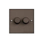 Stylist Bronze Raised Plate Range Switches & Sockets, RL9 - 2G Multi Location Primary Dimmer by Heritage Brass By M-Marcus