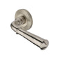 Bridgetown Reeded Door Handle on Round Rose by M Marcus - Heritage Brass