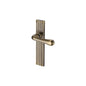 Charlbury Reeded Door Handle on Plate by M Marcus - Heritage Brass