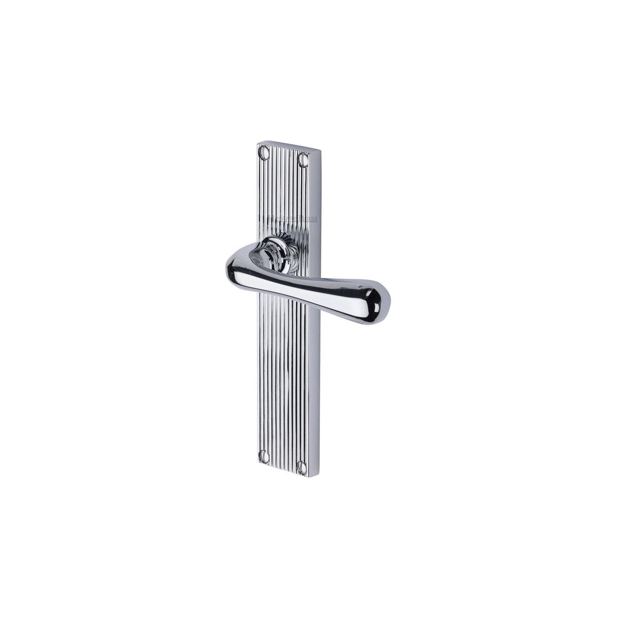 Charlbury Reeded Door Handle on Plate by M Marcus - Heritage Brass