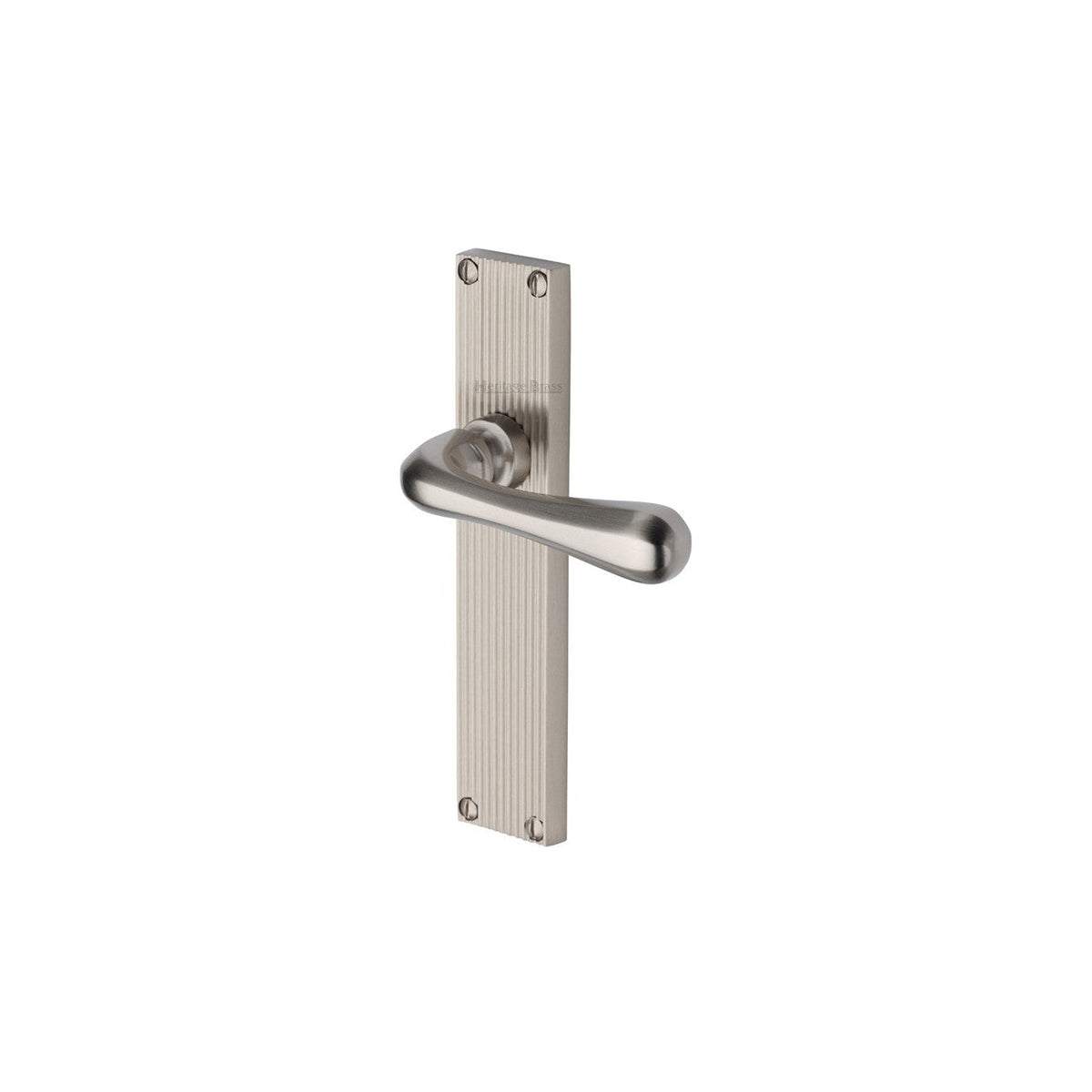 Charlbury Reeded Door Handle on Plate by M Marcus - Heritage Brass