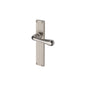 Charlbury Reeded Door Handle on Plate by M Marcus - Heritage Brass