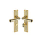 Charlbury Reeded Door Handle on Plate by M Marcus - Heritage Brass