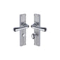 Charlbury Reeded Door Handle on Plate by M Marcus - Heritage Brass