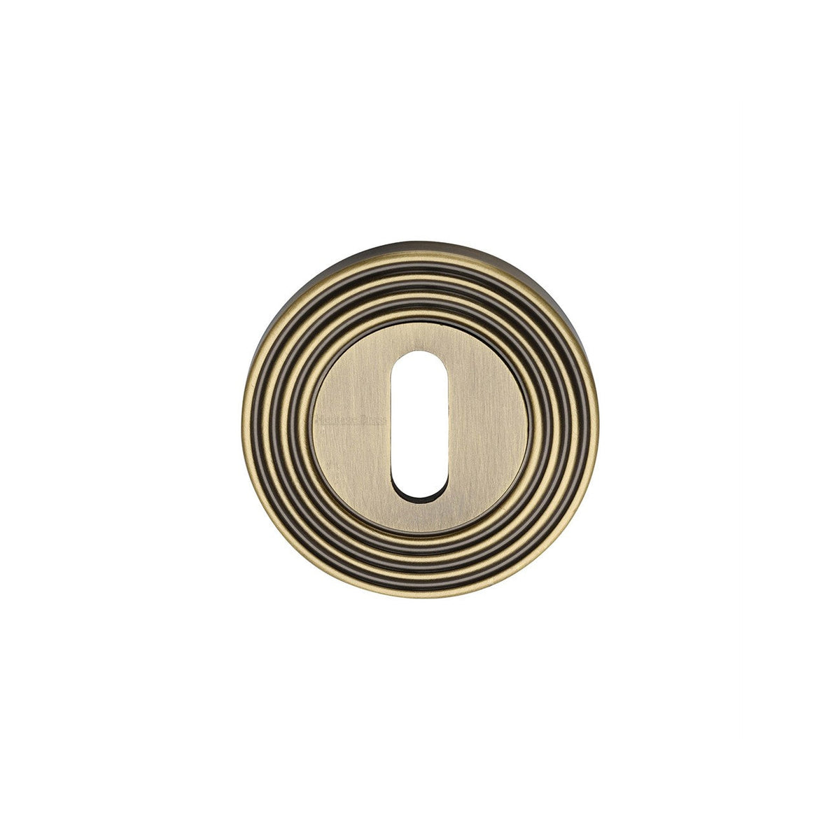 Reeded Key Escutcheon - RR4000 by M Marcus - Heritage Brass