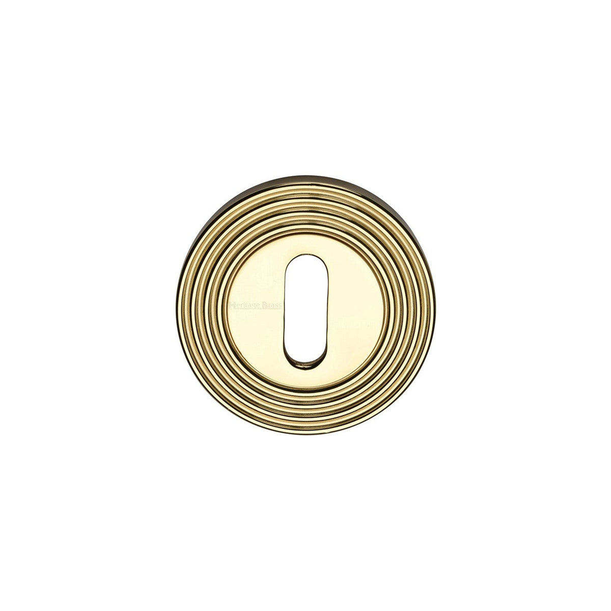 Reeded Key Escutcheon - RR4000 by M Marcus - Heritage Brass
