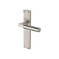 Bauhaus Reeded Door Handle on Plate by M Marcus - Heritage Brass
