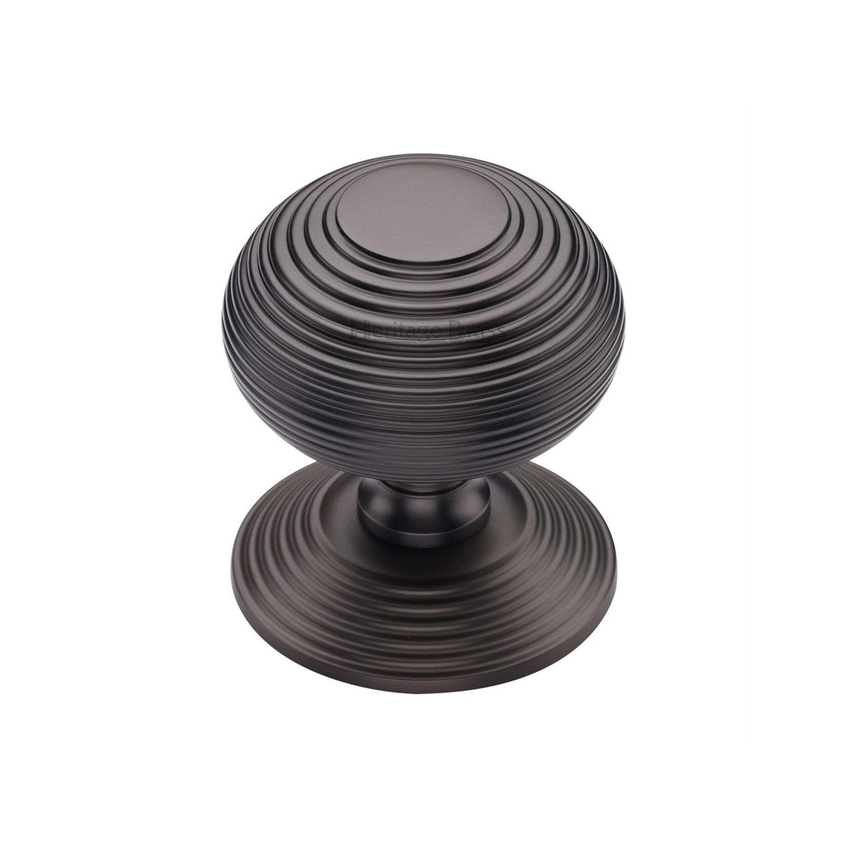Reeded Centre Door Knob by M Marcus - Heritage Brass