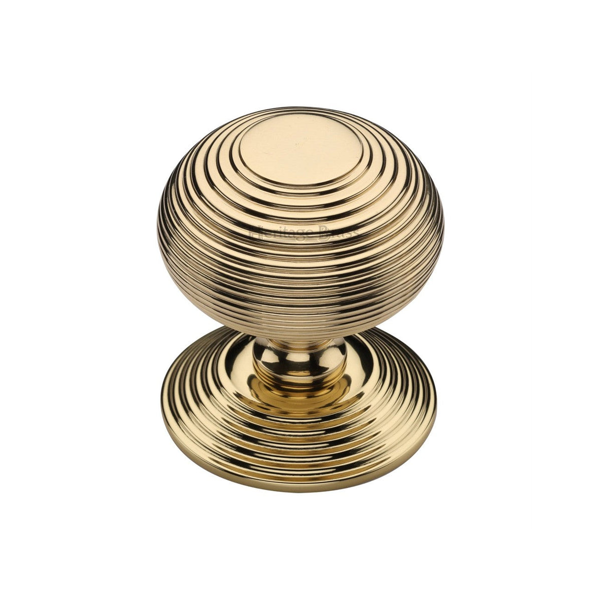Reeded Centre Door Knob by M Marcus - Heritage Brass