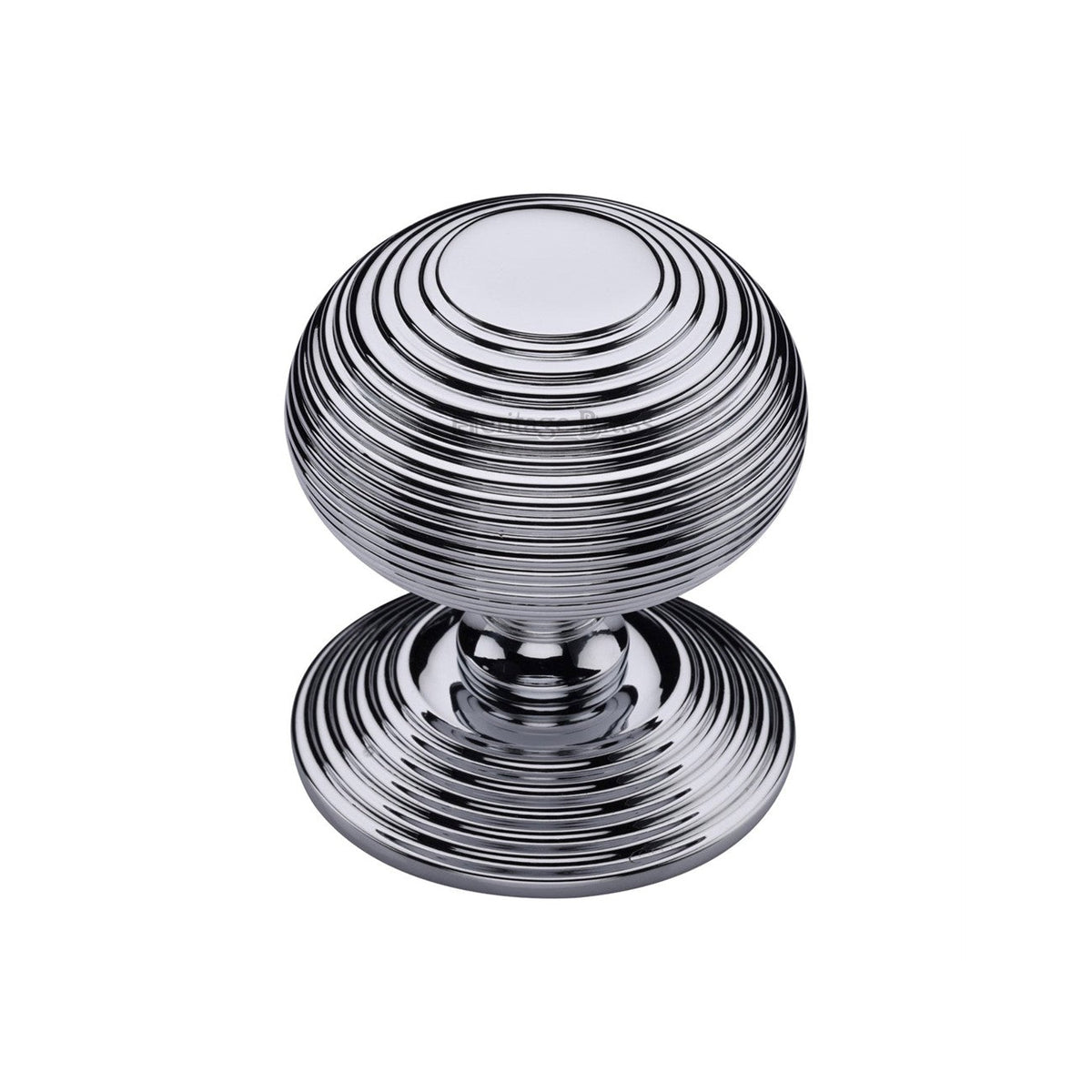 Reeded Centre Door Knob by M Marcus - Heritage Brass