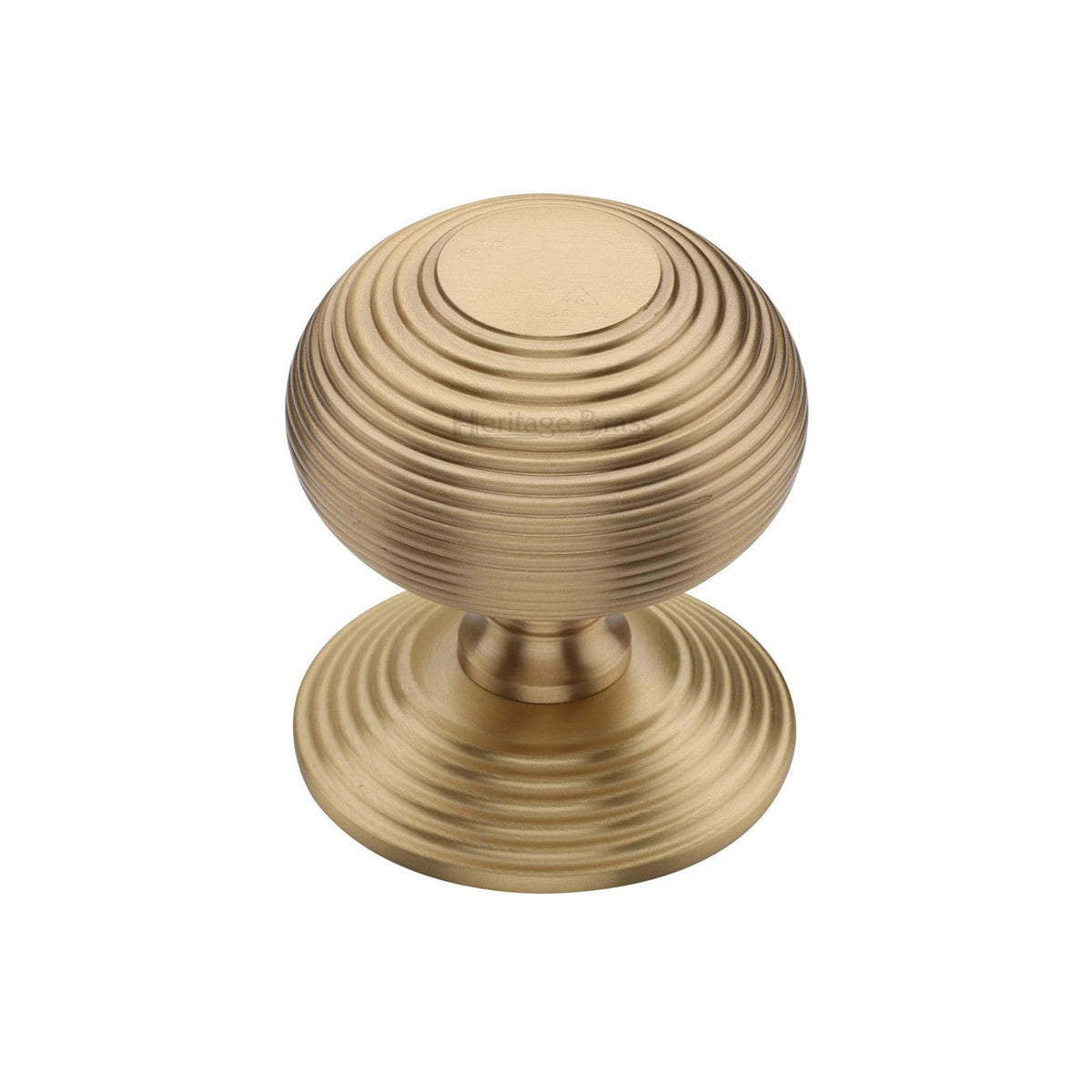 Reeded Centre Door Knob by M Marcus - Heritage Brass