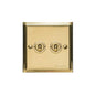 Elite Stepped Plate Range Polished Brass Switches & Sockets, S01 - 2 Gang Toggle Switch by Heritage Brass By M-Marcus