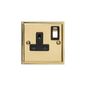 Elite Stepped Plate Range Polished Brass Switches & Sockets, S01 - Single Socket (13 Amp) by Heritage Brass By M-Marcus
