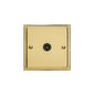 Elite Stepped Plate Range Polished Brass Switches & Sockets, S01 - 1 Gang Non-Isolated TV Coaxial Socket by Heritage Brass By M-Marcus