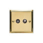 Elite Stepped Plate Range Polished Brass Switches & Sockets, S01 - TV/Satellite Socket by Heritage Brass By M-Marcus