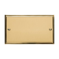 Elite Stepped Plate Range Polished Brass Switches & Sockets, S01 - Double Blank Plate by Heritage Brass By M-Marcus