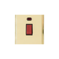 Elite Stepped Plate Range Polished Brass Switches & Sockets, S01 - 45A DP Cooker Switch with Neon (tall plate) by Heritage Brass By M-Marcus