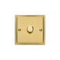 Elite Stepped Plate Range Polished Brass Switches & Sockets, S01 - 1 Gang Dimmer 250 watts (Compatible with halogen/ incandescent bulbs) by Heritage Brass By M-Marcus