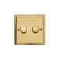Elite Stepped Plate Range Polished Brass Switches & Sockets, S01 - 2G Multi Location Primary Dimmer by Heritage Brass By M-Marcus