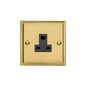 Elite Stepped Plate Range Polished Brass Switches & Sockets, S01 - 5 Amp 3 Round Pin Socket by Heritage Brass By M-Marcus