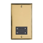 Elite Stepped Plate Range Polished Brass Switches & Sockets, S01 - Shaver Socket Output Voltage 110/240V by Heritage Brass By M-Marcus