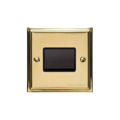 Elite Stepped Plate Range Polished Brass Switches & Sockets, S01 - 6A Triple Pole Fan Isolator Switch by Heritage Brass By M-Marcus