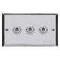 Elite Stepped Plate Range Polished Chrome Switches & Sockets, S02 - 3 Gang Toggle Switch by Heritage Brass By M-Marcus