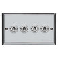 Elite Stepped Plate Range Polished Chrome Switches & Sockets, S02 - 4 Gang Toggle Switch by Heritage Brass By M-Marcus