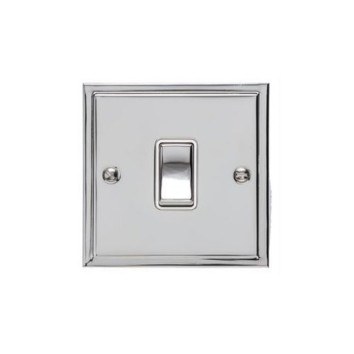 Elite Stepped Plate Range Polished Chrome Switches & Sockets, S02 - 1 Gang Rocker Switch by Heritage Brass By M-Marcus