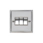 Elite Stepped Plate Range Polished Chrome Switches & Sockets, S02 - 3 Gang Rocker Switch by Heritage Brass By M-Marcus