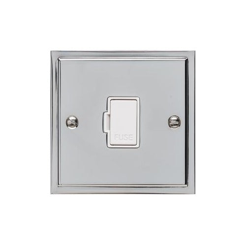 Elite Stepped Plate Range Polished Chrome Switches & Sockets, S02 - Unswitched Spur (13 Amp) by Heritage Brass By M-Marcus