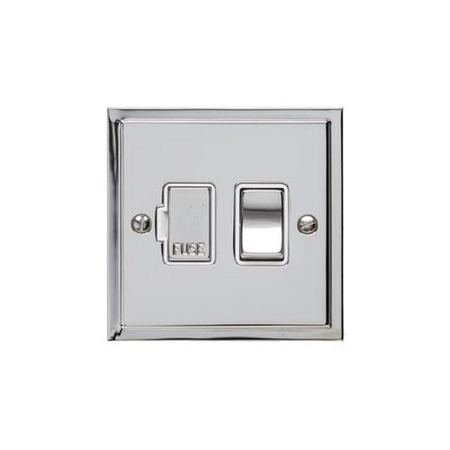 Elite Stepped Plate Range Polished Chrome Switches & Sockets, S02 - Switched Spur (13 Amp) by Heritage Brass By M-Marcus