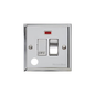 Elite Stepped Plate Range Polished Chrome Switches & Sockets, S02 - Switched Spur with Neon + Cord (13 Amp) by Heritage Brass By M-Marcus